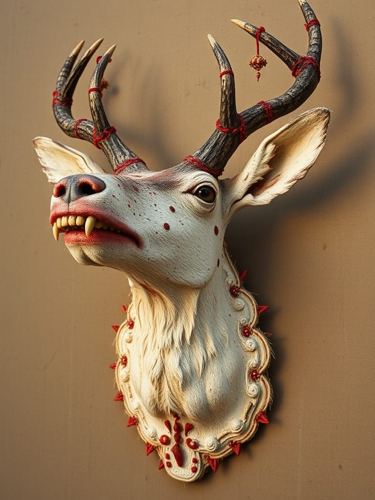 Surreal Taxidermy Experiment with Chalk and Plaster
