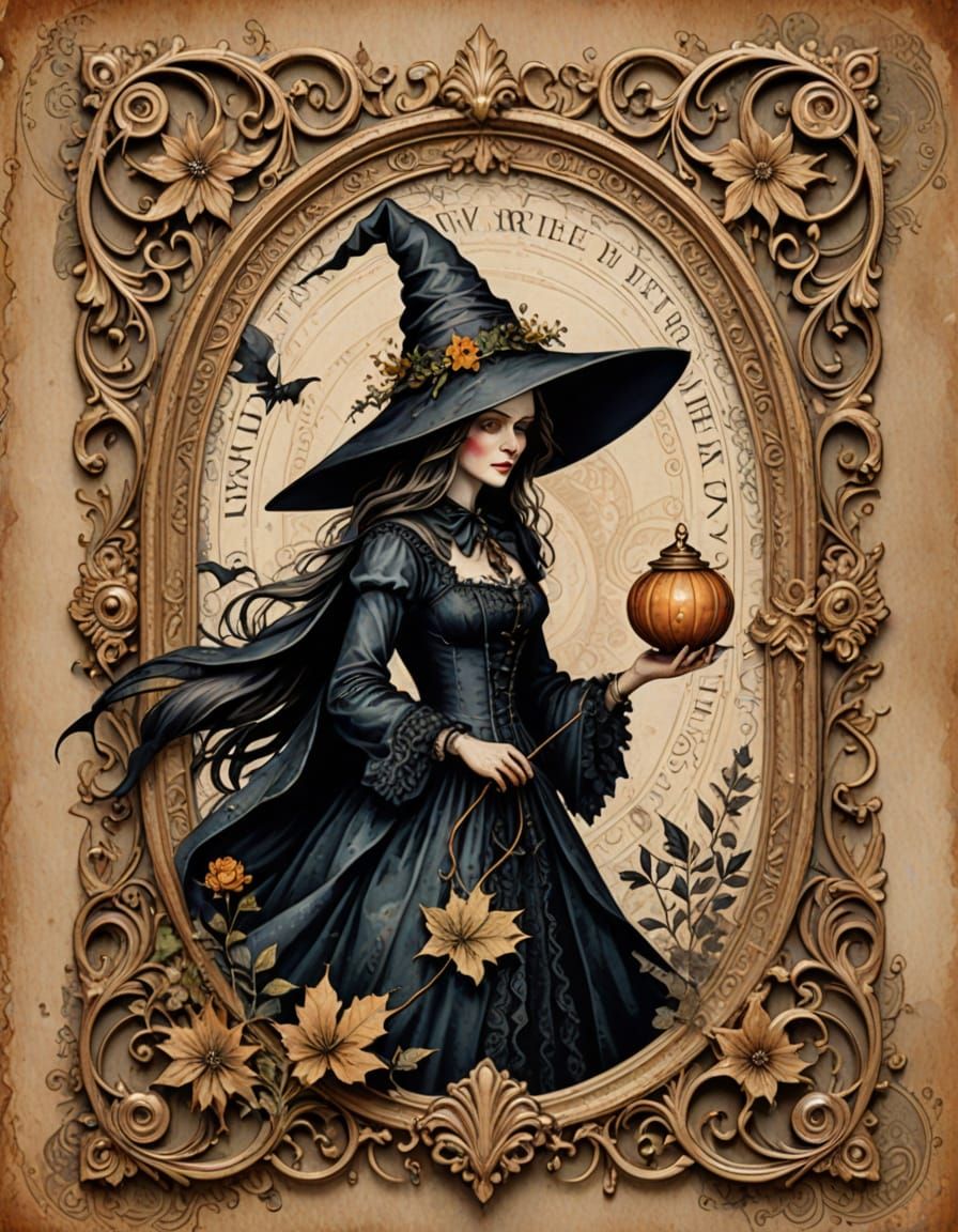 Pretend magazine cover: ”Witch Weekly” with pictures of beatiful Witches on the cover, Mixed media, Ancient ...  by @Bug Artist