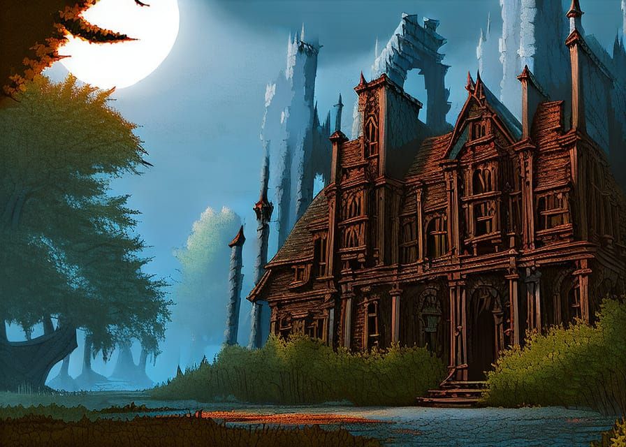 the dark manor AI Generated Artwork NightCafe Creator