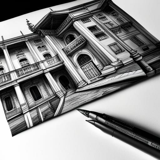 Black & White Ink Drawing  by @niina