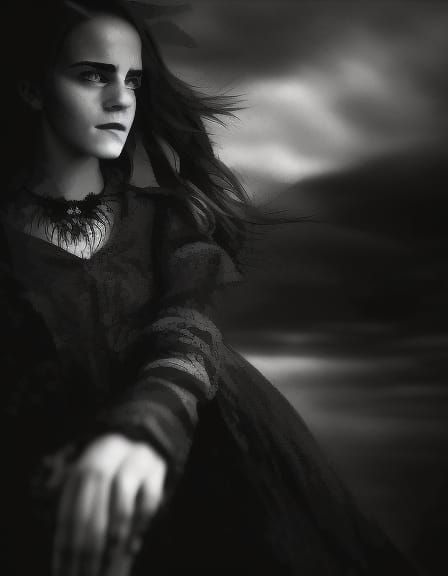 gothic emma watson blue eyes intricate details, HDR, beautifully shot ...