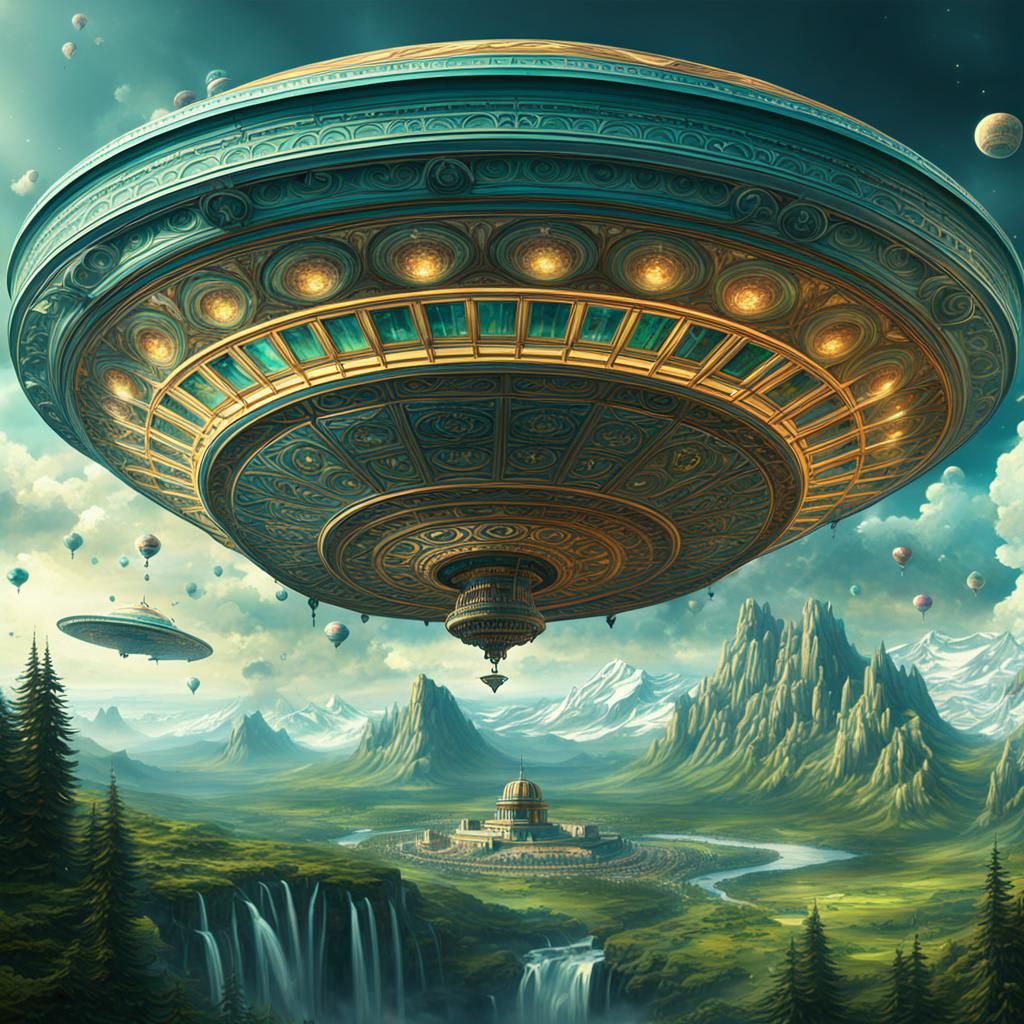 Art Nouveau Flying Saucer #3
