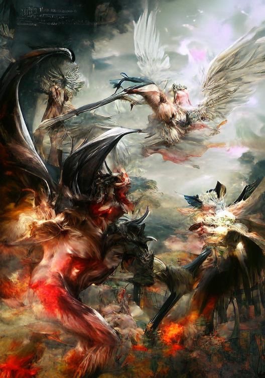 Demons and Angels AI Generated Artwork NightCafe Creator