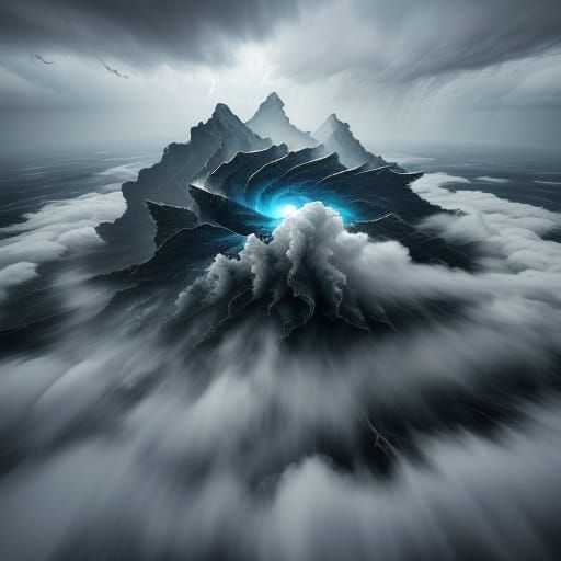 Eye of the Hurricane: Aerial Digital Painting