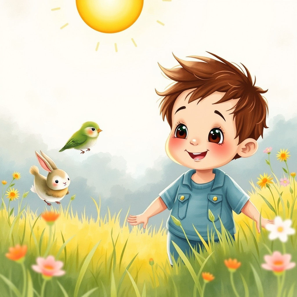 Baby Boy Ismail and Sparrow Chin Chin's adventure to meet Mama Rabbit and Baby Rabbit