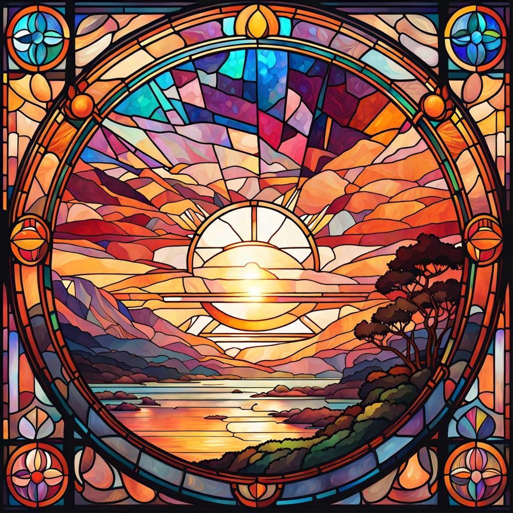 Stained Glass Sunset  by @DIX