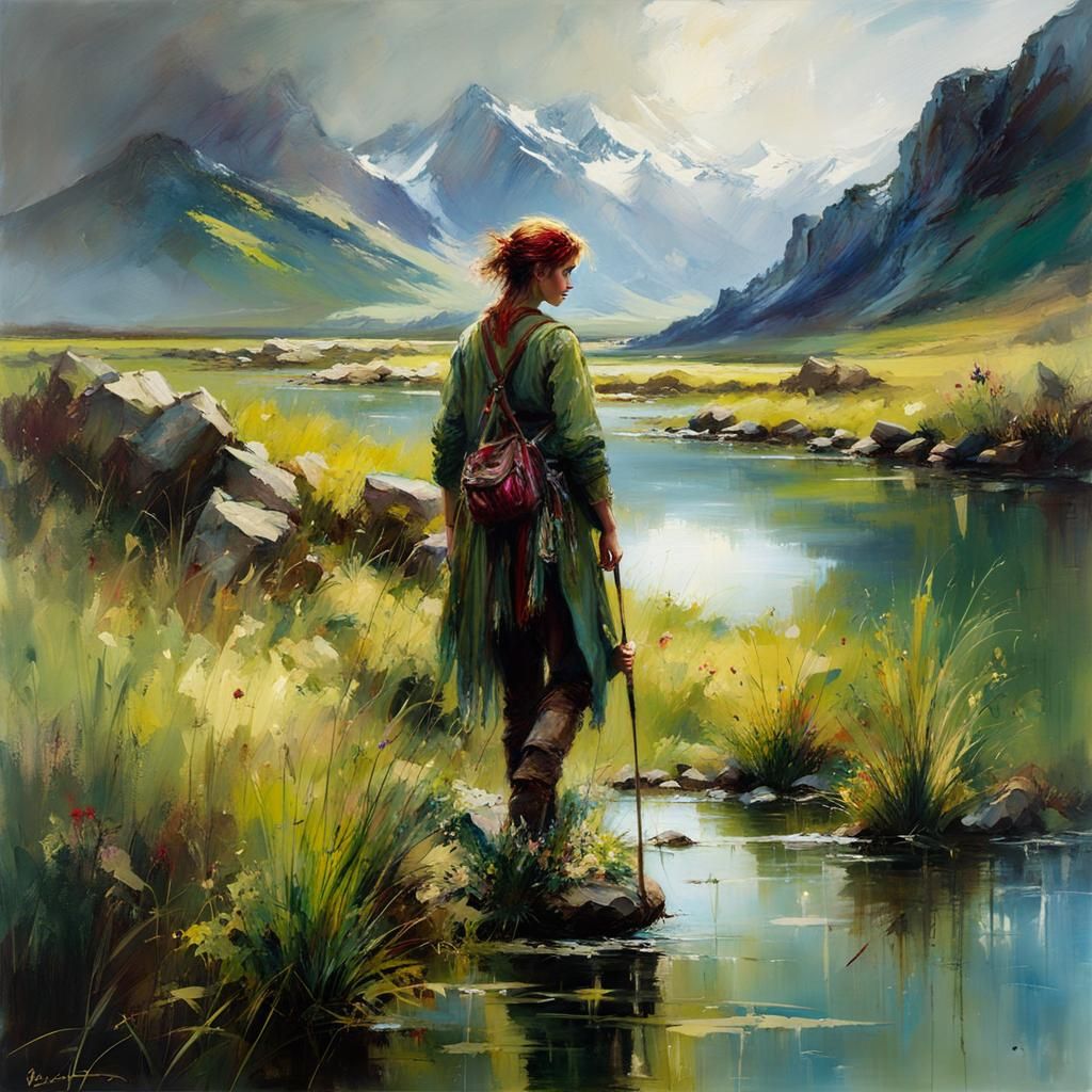The woman who comes from the moor