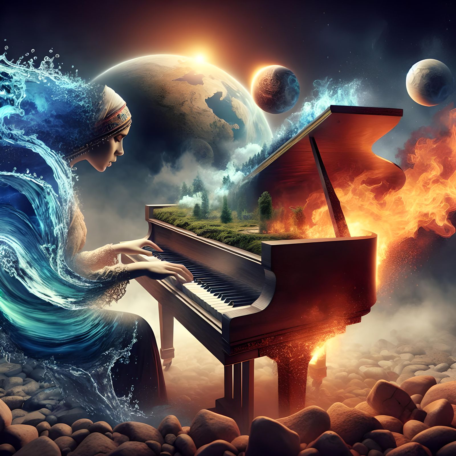 🎹  the elements 🌊 💨 🪨 🔥  by @Magdalene