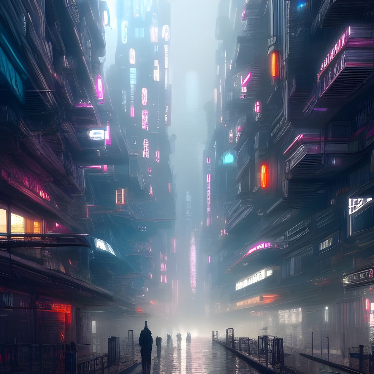 Cyberpunk City - AI Generated Artwork - NightCafe Creator