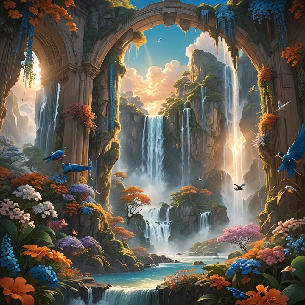 Fantasy Landscape Revealed: Fauvist Expressionism in 8K