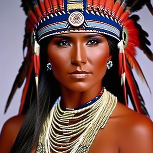 Beautiful native American Indian woman - AI Generated Artwork ...