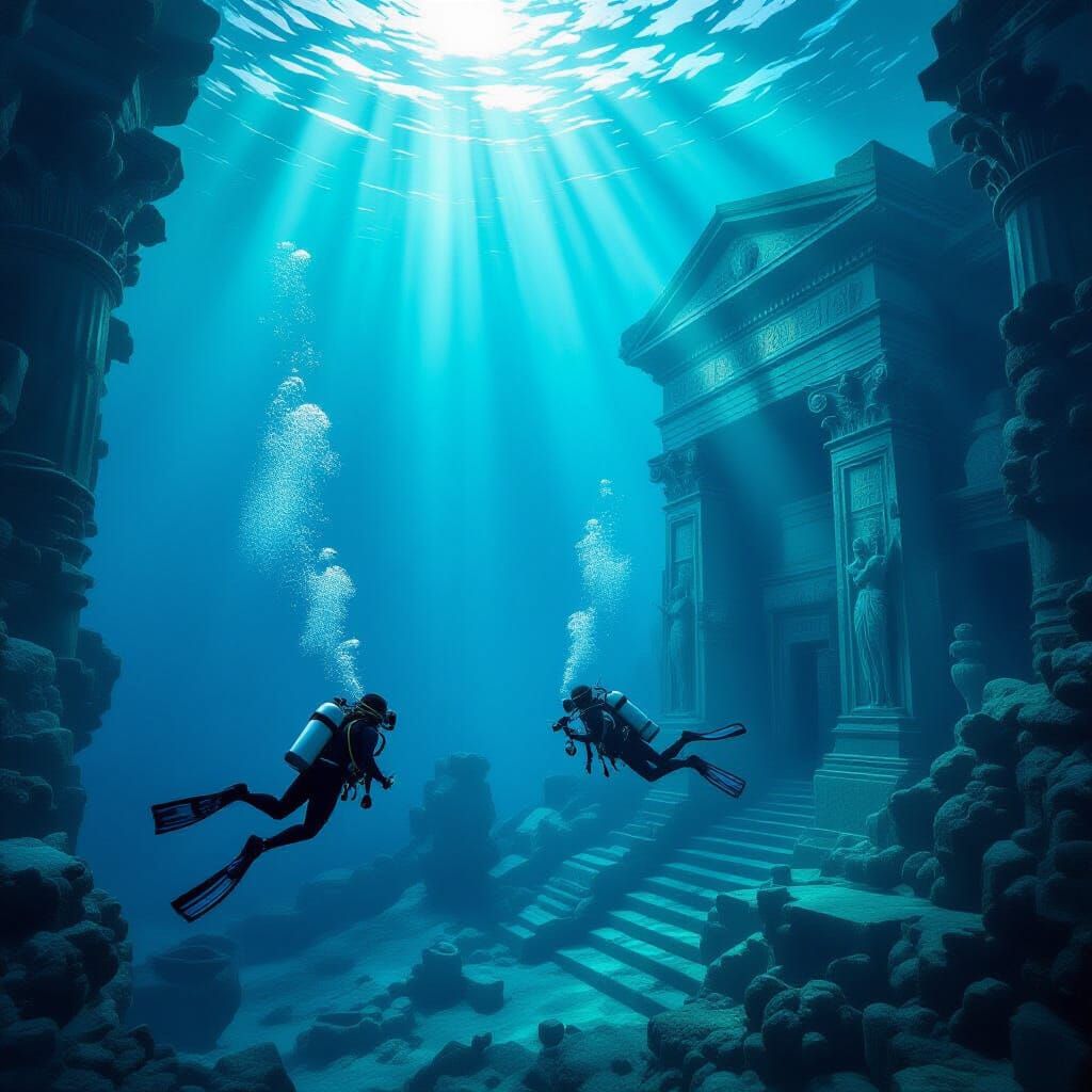 Underwater archaeology: divers finding the remains of Atlantis