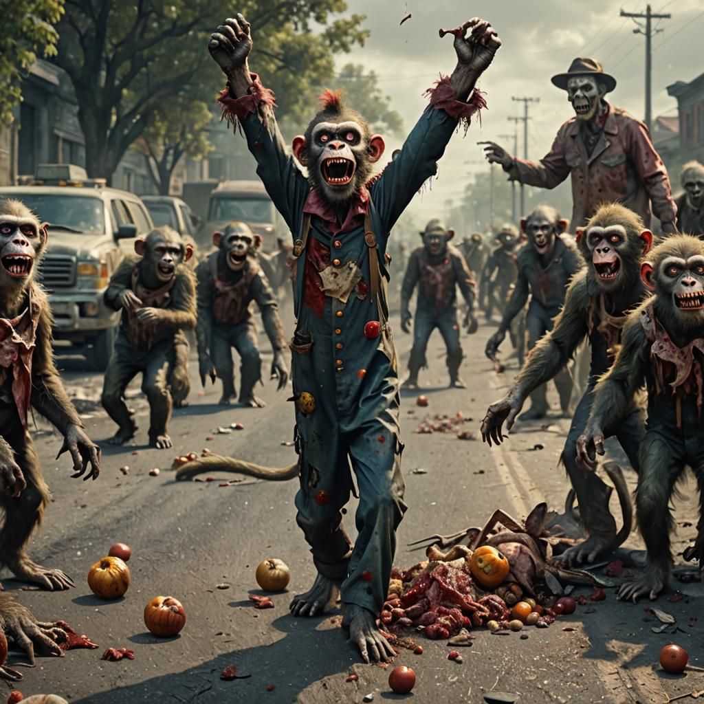 Zombie Monkey Monster Clown Luncheon