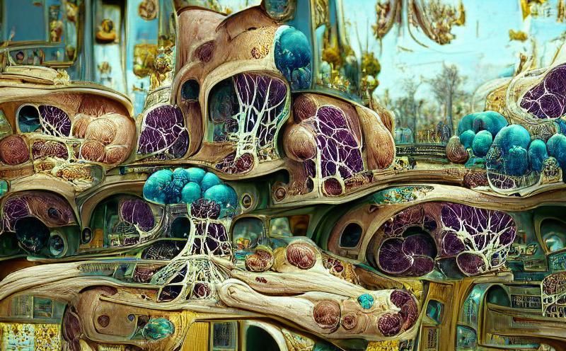 Fractal fungal growth colonies