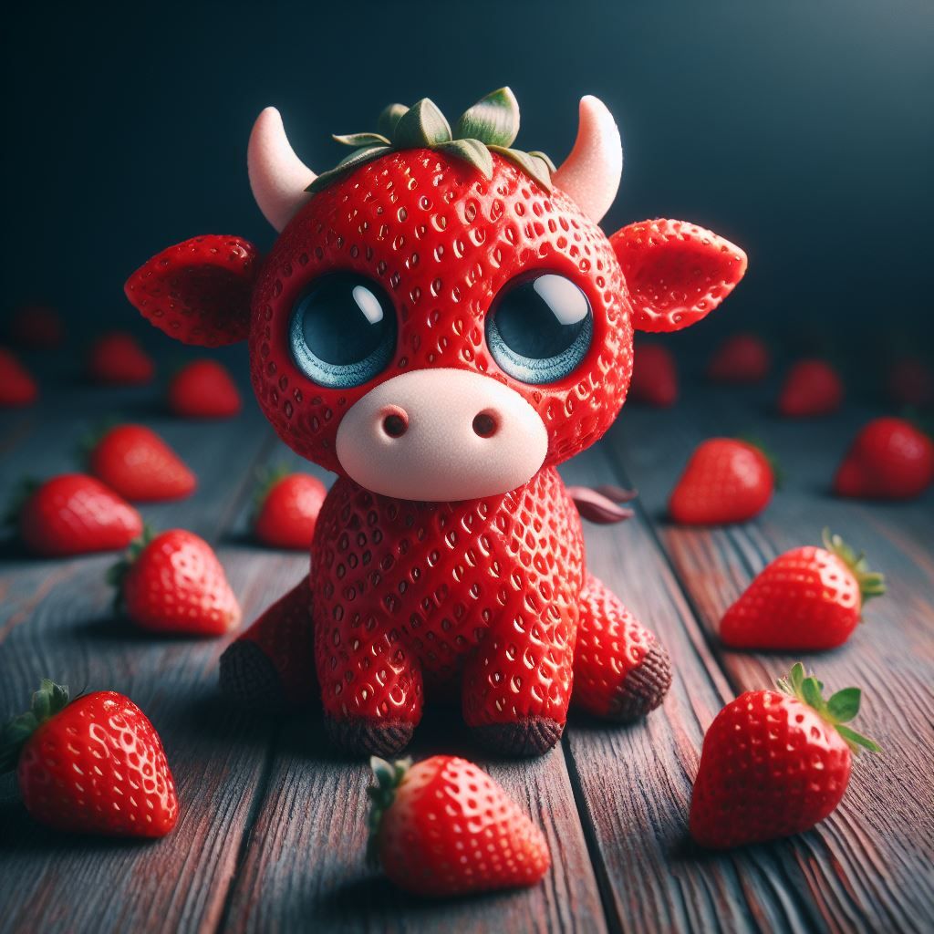 Strawberry Cow 🐮 🍓
