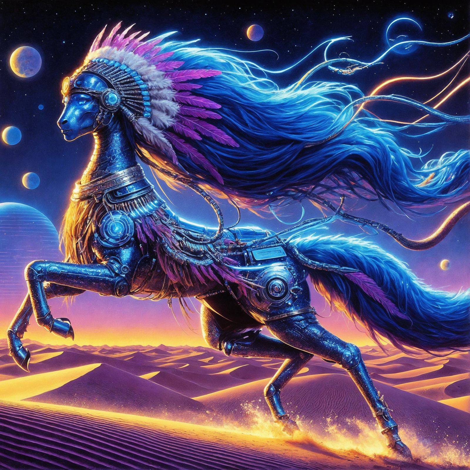 hajime sorayama cyberpunk retro 80s sci-fi futurism Eastern Indigo snake female centaur cyborg, 80s female fashion model...