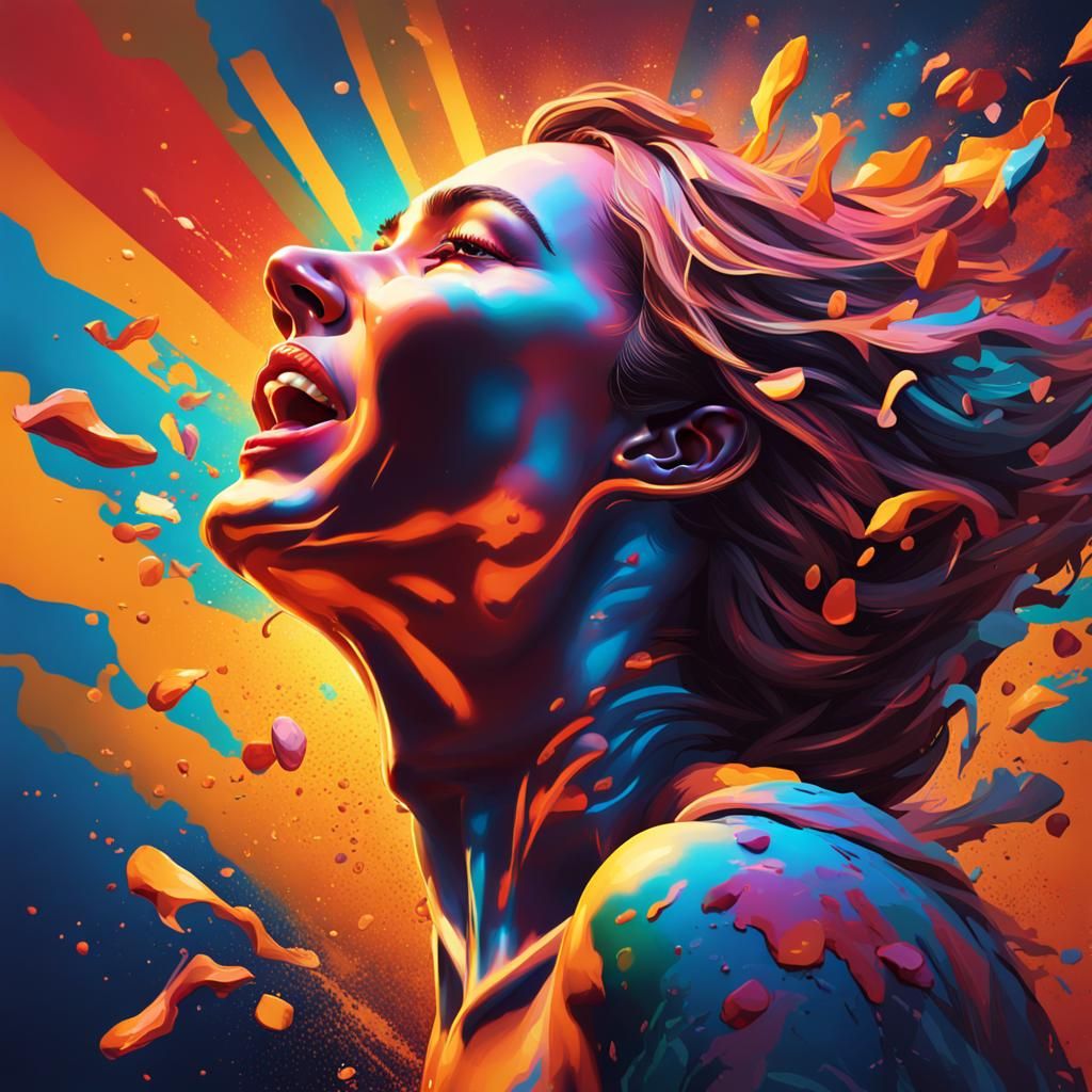 bust of woman moaning in ecstasy - AI Generated Artwork - NightCafe Creator