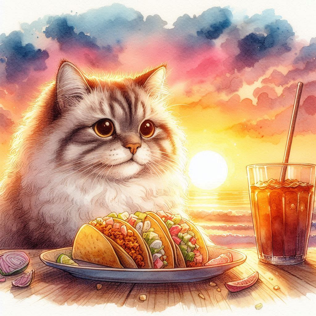 Taco Fluffy Cat