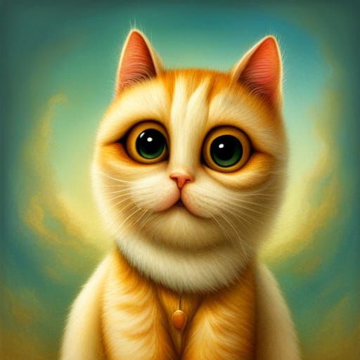 cute cat by Naoto Hattori and Emil Nolde