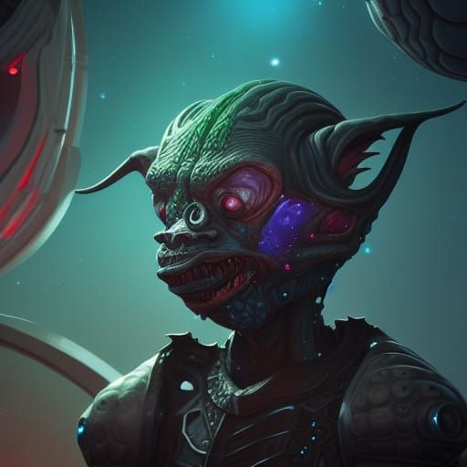 modern space goblin in space ship