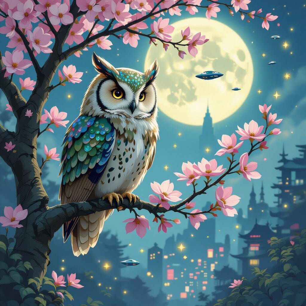 lady whit this majestic owl - Start Image 2