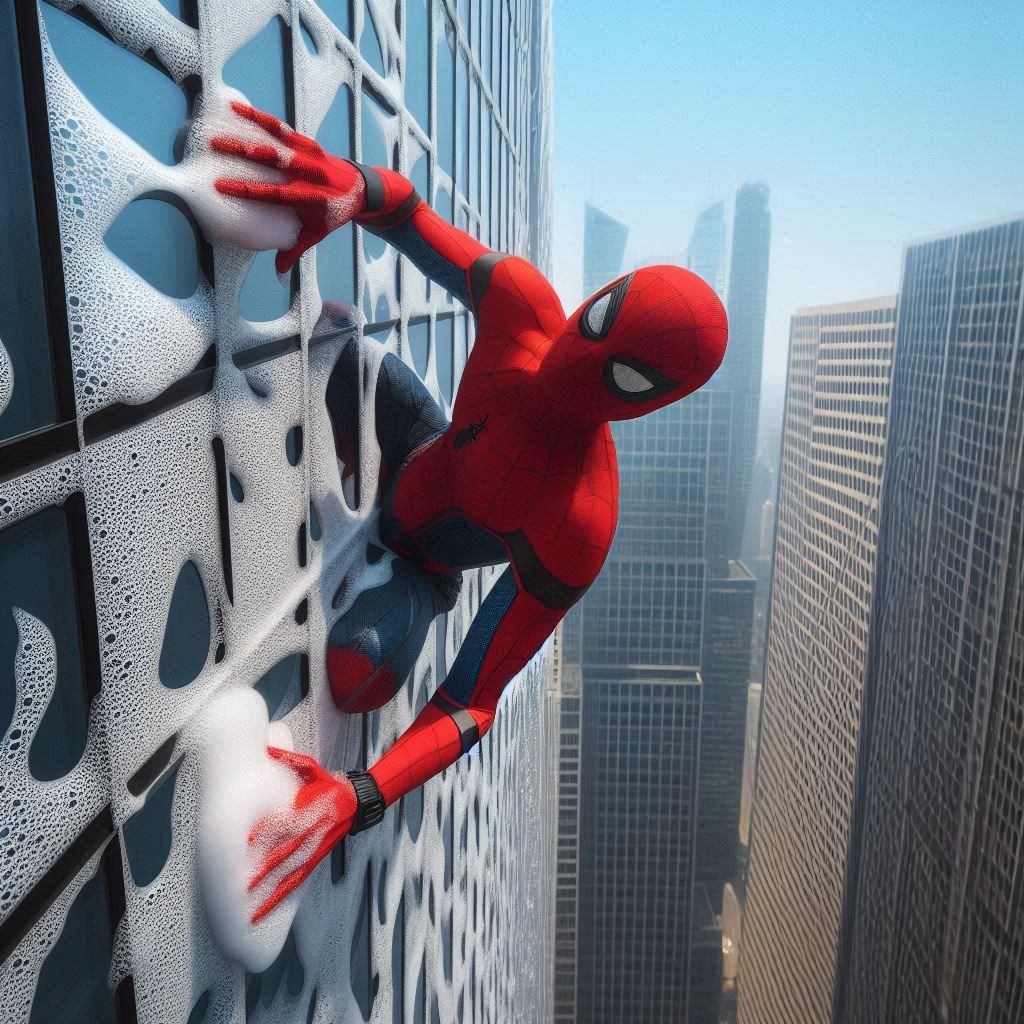 Spider-Man Got a Window Washing Job