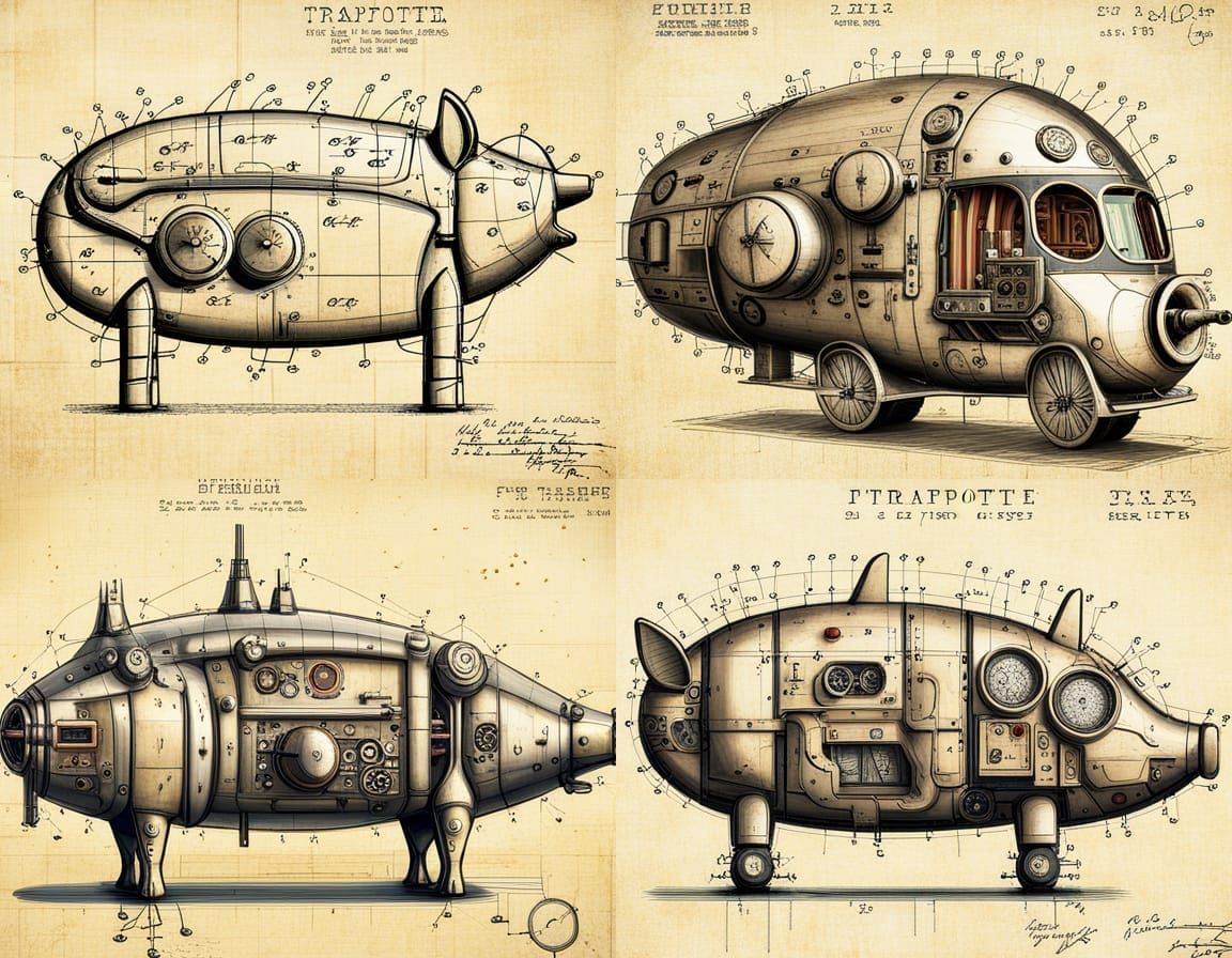 Pig transport blueprint  by @Manaland