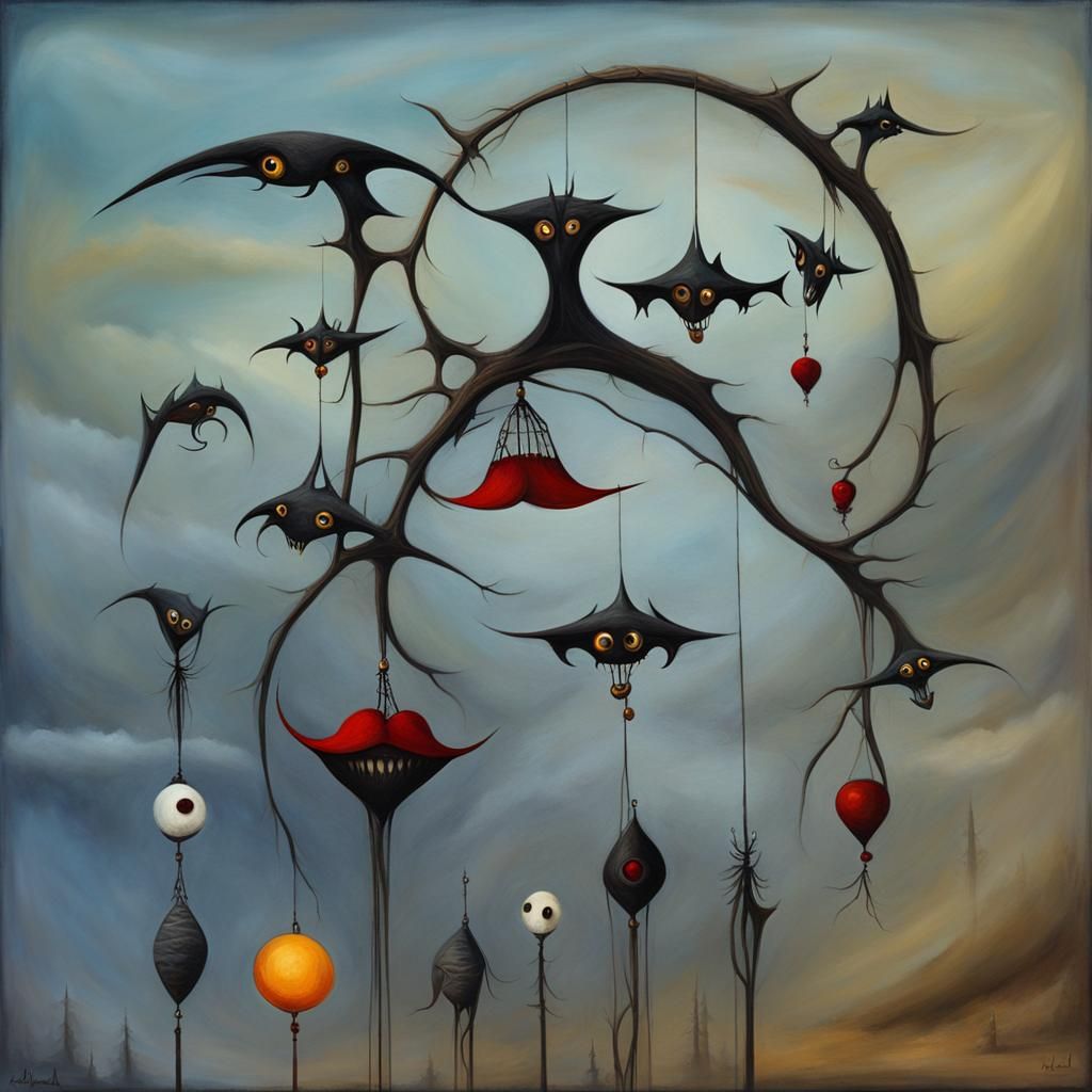 From the Depths of Anguish and Despair, Joy and Peace can not be Found. Boy. Inspired by Andy Kehoe, Tim Burton and Salvador Dalí. agony, am...