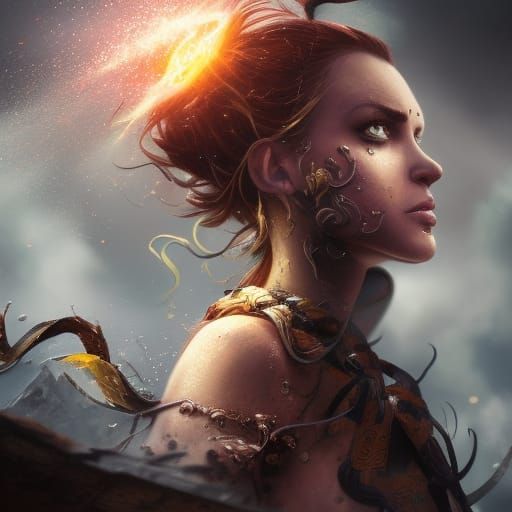 Amongus. Hyperrealistic, splash art, concept art, mid shot, ...