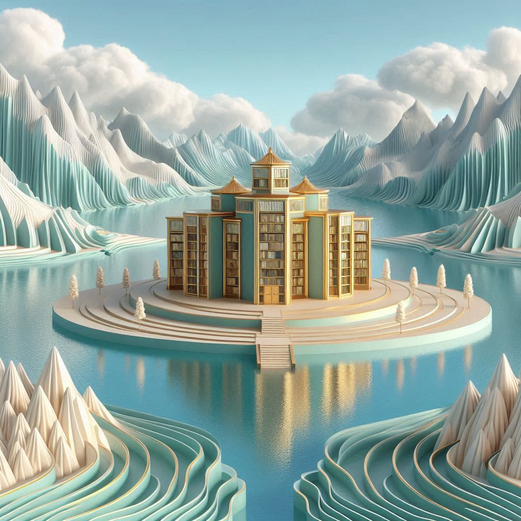 Library on an island