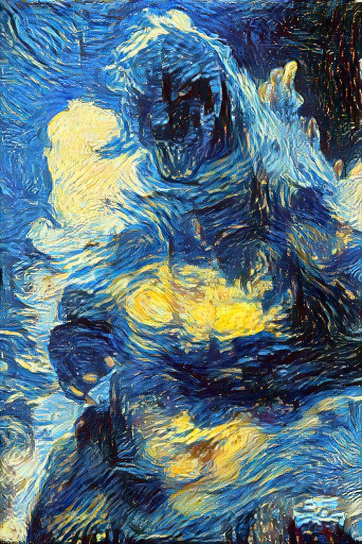 Godzilla 1995 Starry Night - Godzilla 1995 Starry Night