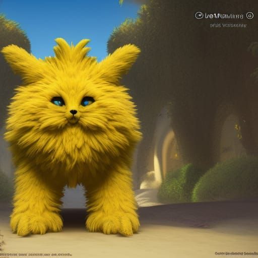 Super cute fluffy monster named Kit