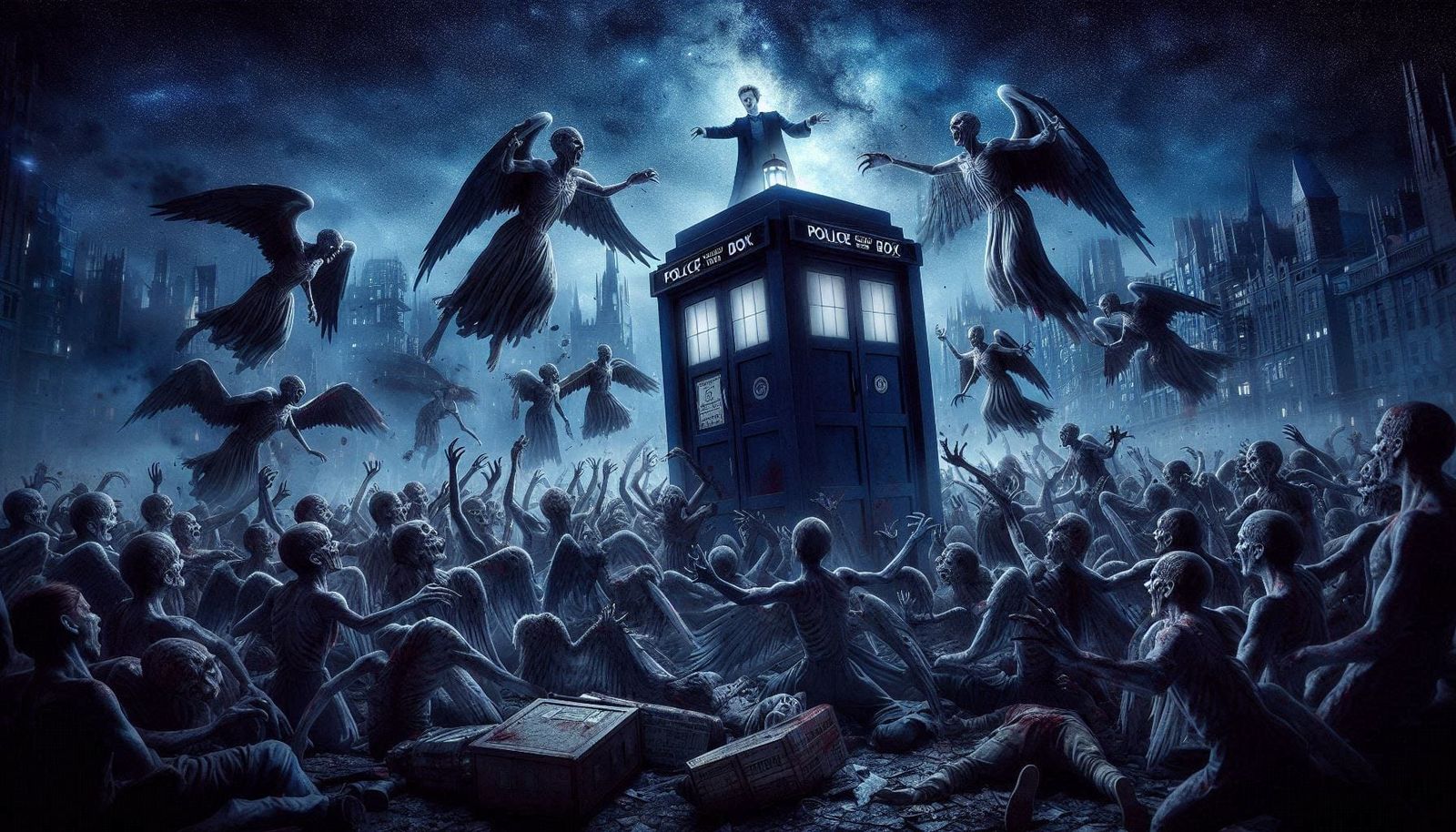 Dr. Who Weeping angels post apocalypse
