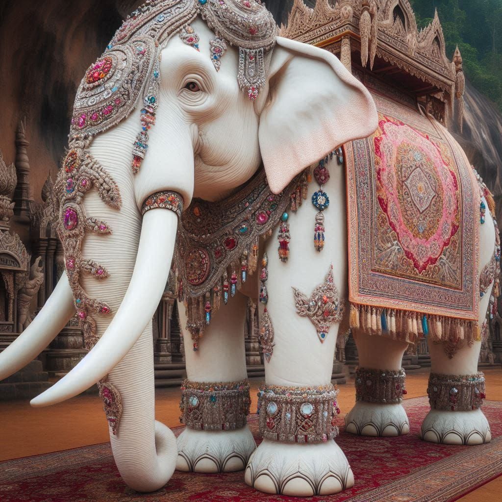 A majestic white elephant