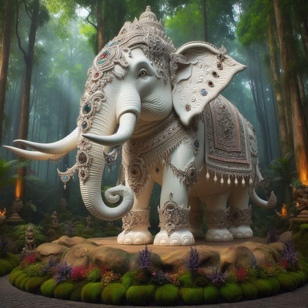 A majestic white elephant