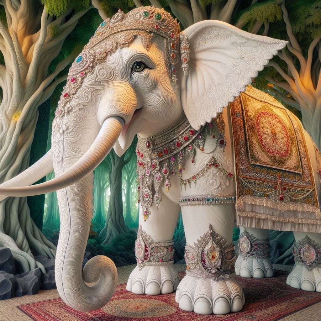 A majestic white elephant