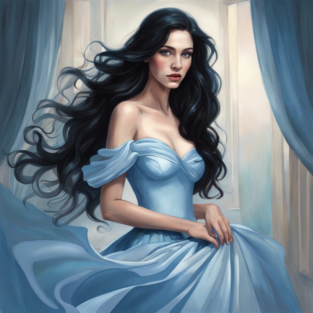 black haired princess - AI Generated Artwork - NightCafe Creator