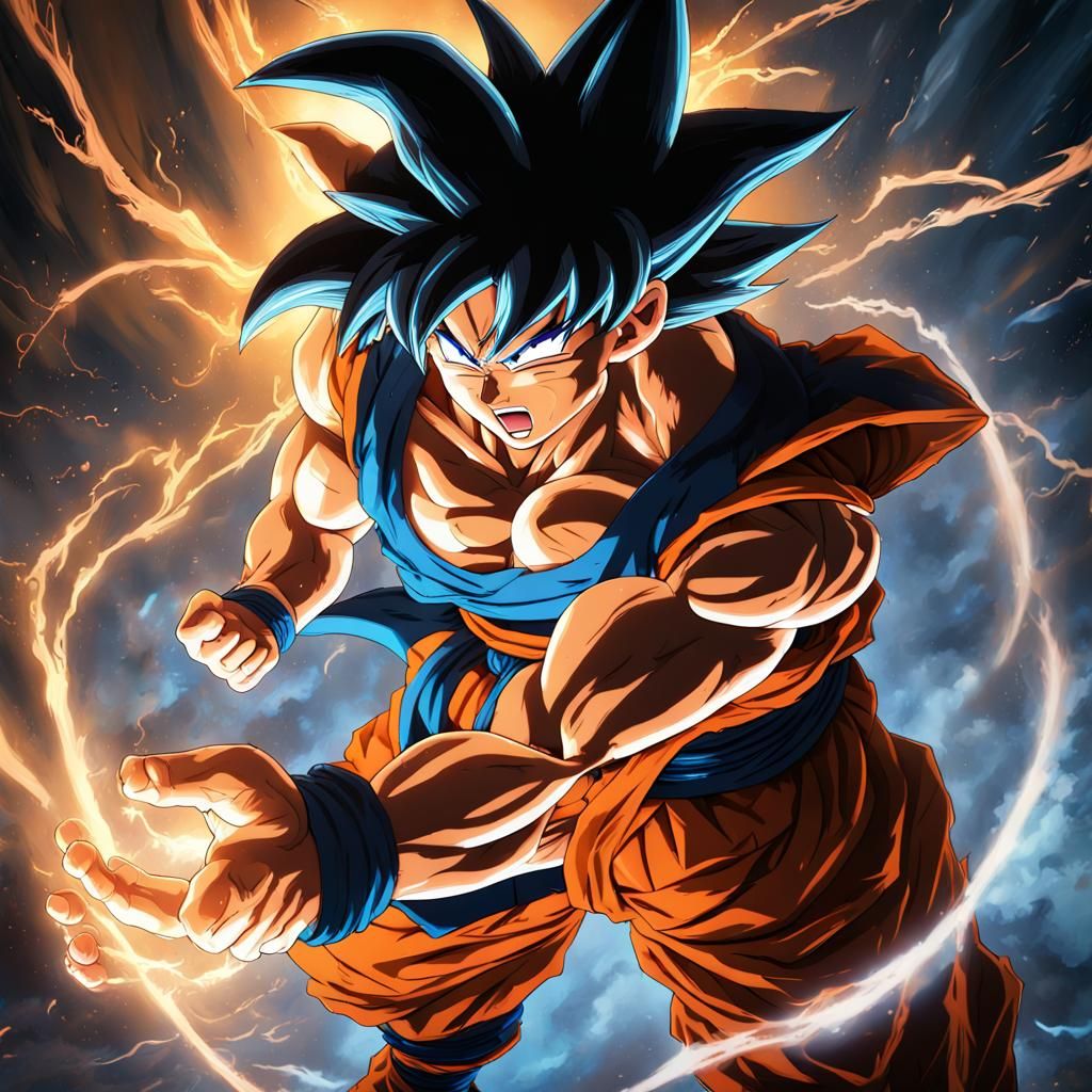 goku super syain by artist "anime", Anime Key Visual, Japane...