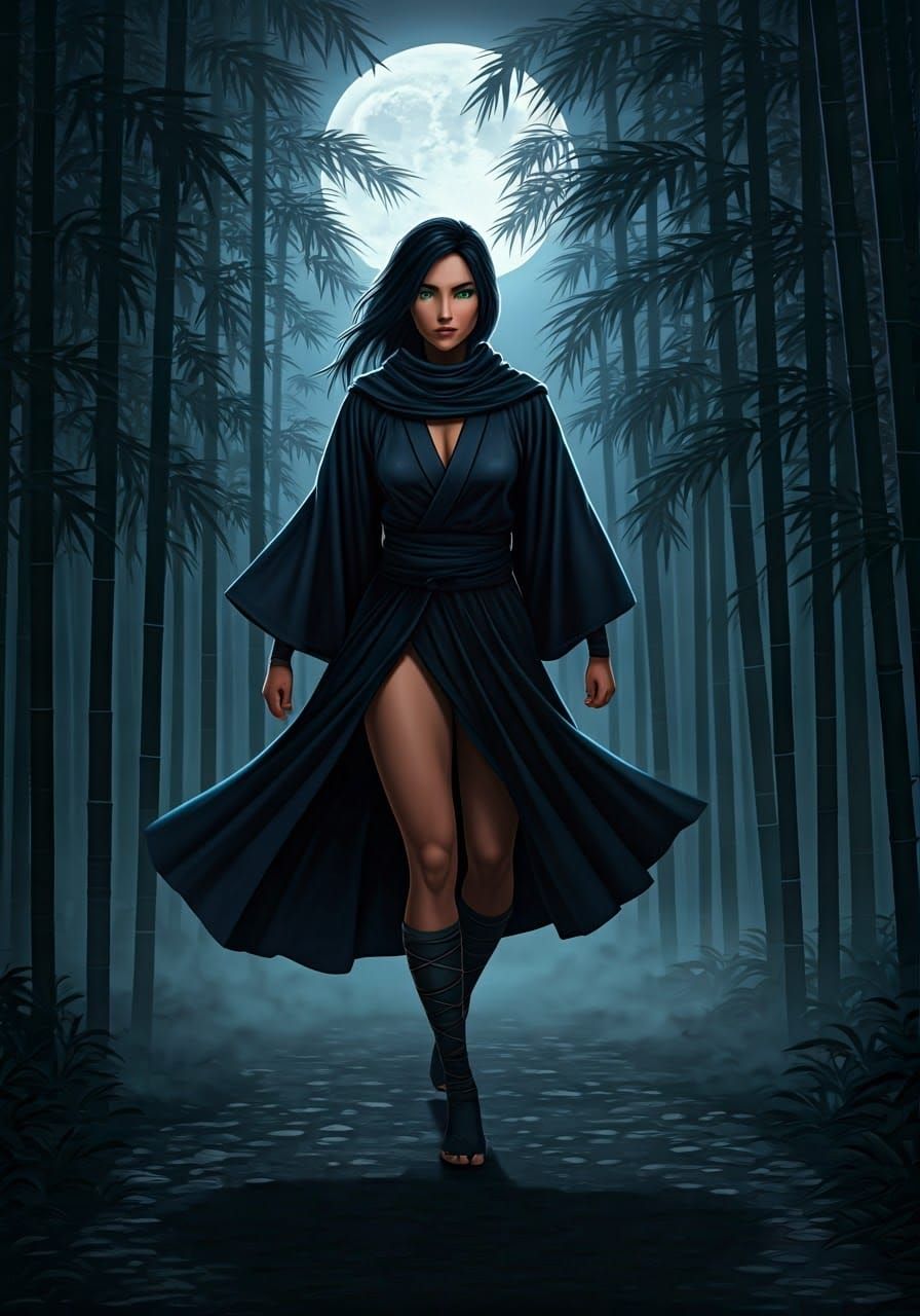 Beautiful Death Stalks A Moonlit Night