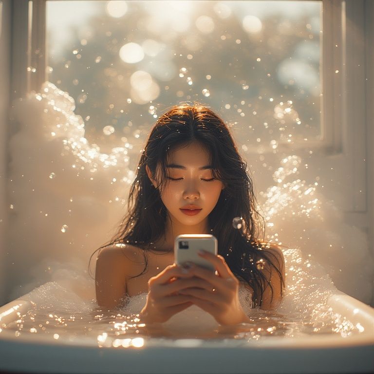 In a bath tub