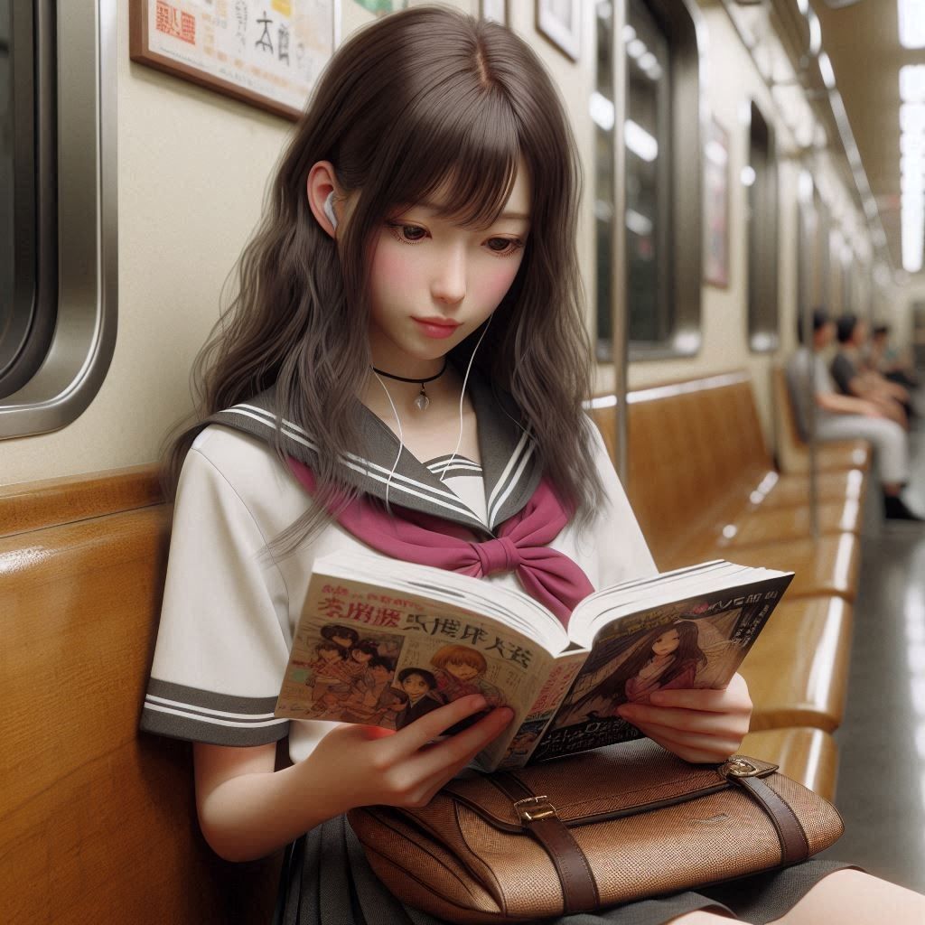 Manga in the metro