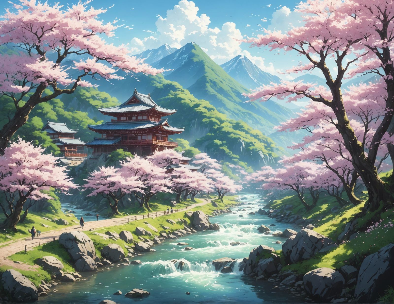 Picturesque Japanese valley