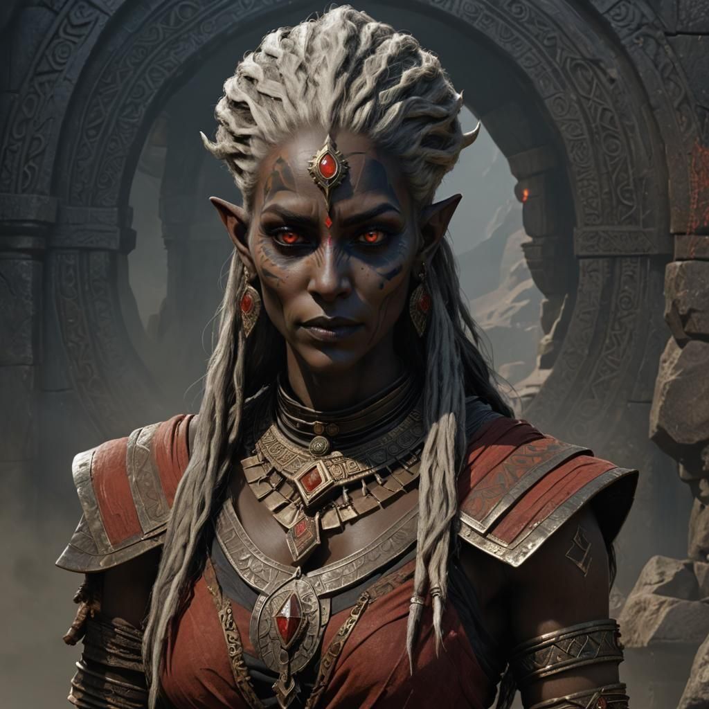 Dunmer female, Redoran duelist