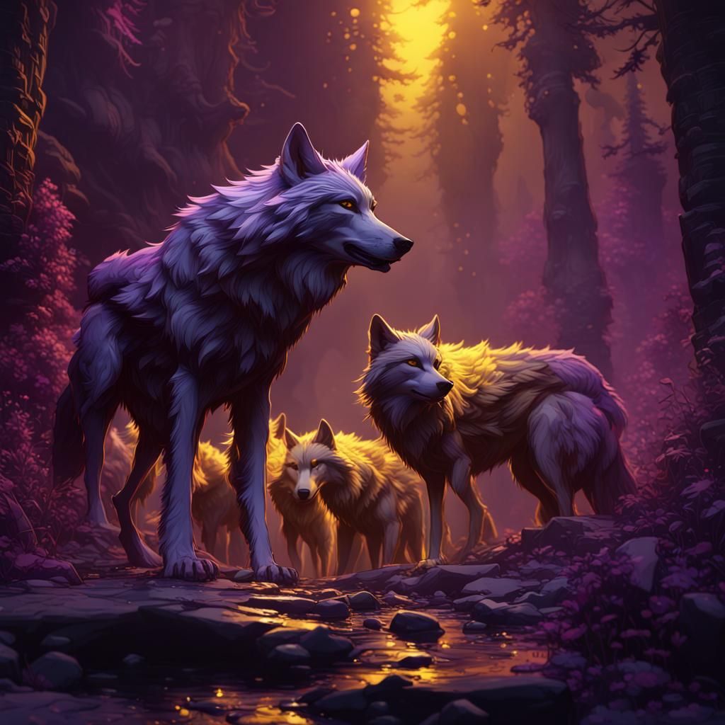 Pack of wolves - AI Generated Artwork - NightCafe Creator