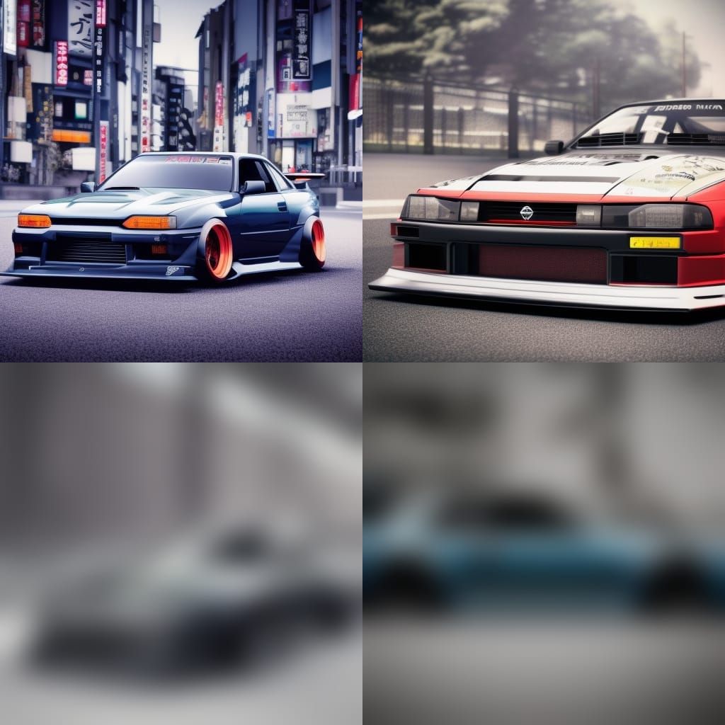 nissan silvia s13 rocketbunny kit in tokyo, 8k, realistic, s...