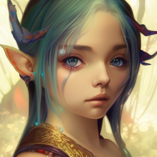 Rare Foxglove Elf - AI Generated Artwork - NightCafe Creator