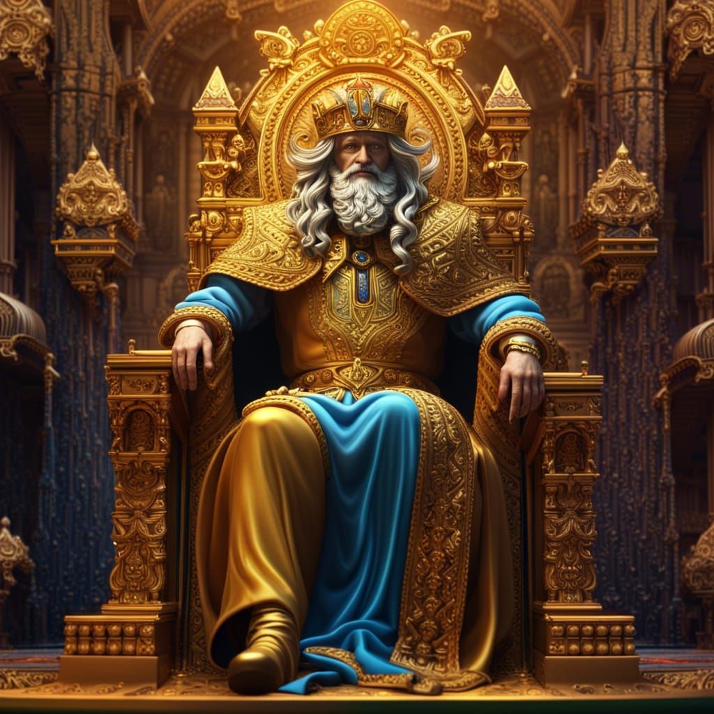 King Solomon sits on the throne  by @loodupyydja