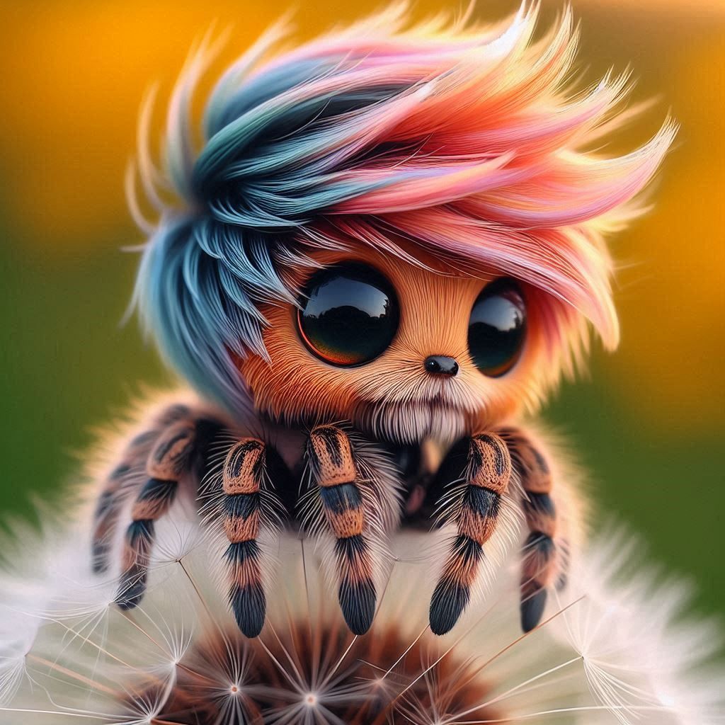 Adorable and cute little spider
