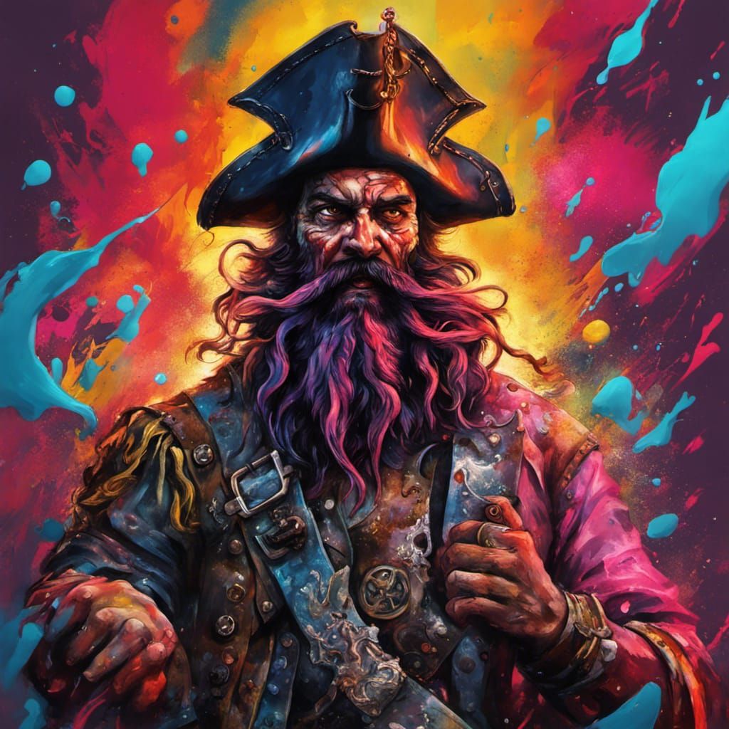 Pirate Blackbeard 💀 - AI Generated Artwork - NightCafe Creator