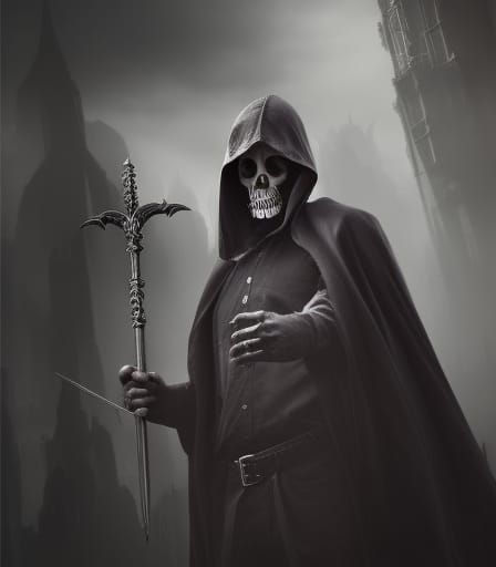 grim reaper Epic cinematic brilliant stunning intricate meti...